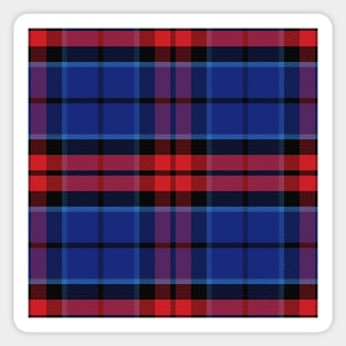 Scottish tartan, black, blue and red Sticker